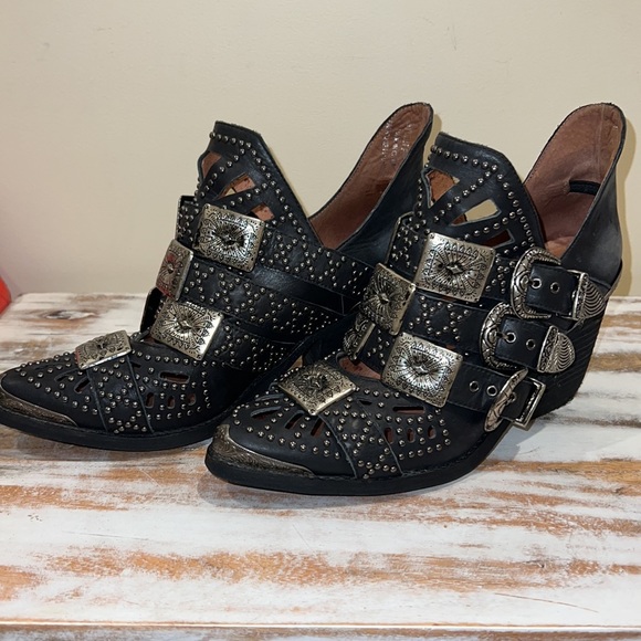Jeffrey Campbell Wycliff Western Booties Size 8.5 - Picture 3 of 6